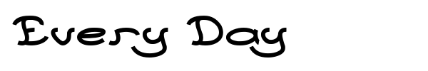 Every Day font preview